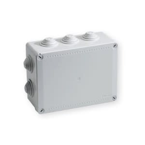 Iboco - Boîte de dérivation étanche Pico 190x140 Prof. 70 grise à tétines IP55 960°C