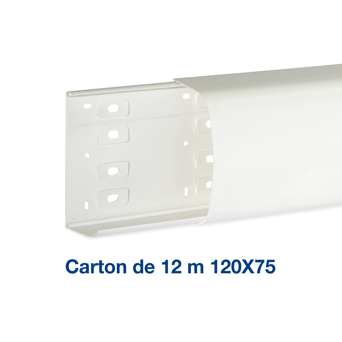 Iboco - Carton de 12 mètres de conduit de climatisation CND 120x75 1 compartiment blanc
