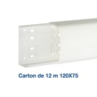 Iboco - Carton de 12 mètres de Goulotte de climatisation Cnd 120x75 1 compartiment blanc