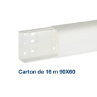 Iboco - Carton de 16 mètres de Goulotte de climatisation Cnd 90x60 1 compartiment blanc
