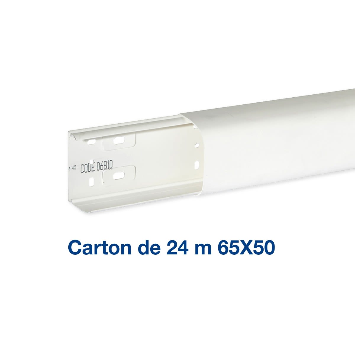 Iboco - Carton de 24 mètres de conduit de climatisation CND 65x50 1 compartiment blanc