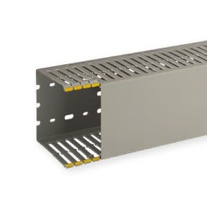 Iboco - Goulotte de câblage au pas de 12,5 T1-D 100x100 grise