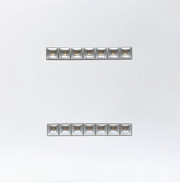 Cubispot - TETRIS DALLE 600X600 E2 IRC80 22W OPTIC METAL 3046LmWW-D 80° 3000°K BLANC