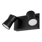 Cubispot - DIABOLO 2 APPLI/PLAF. 230V GU10+2 LEDS 4,9W 365Lm 36° 3000K DIM. GRIS
