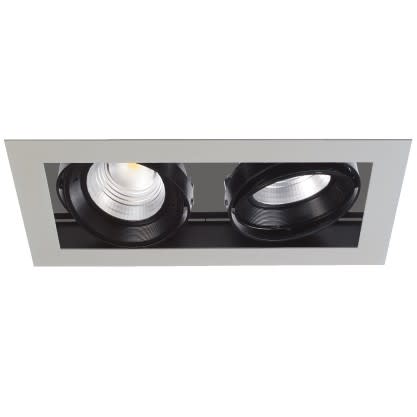 Cubispot - DOMILED 2 IRC80 2X19W 2455Lm 4000°K 49°INT.NOIR /FACE NOIRE