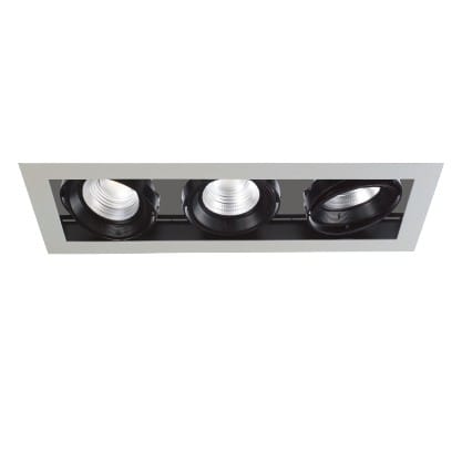 Cubispot - DOMILED 3 IRC80 DALI 3X19W 2339Lm 3000°K 23° INT.NOIR /FACE GRISE