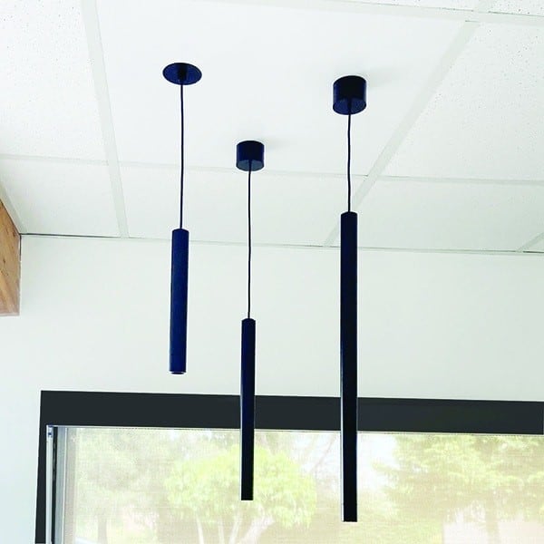 Cubispot - FINGER 400 SUSPENSION IRC80 3W 400 Lm 40° 4000°K + PATERE ENCASTREE NOIR