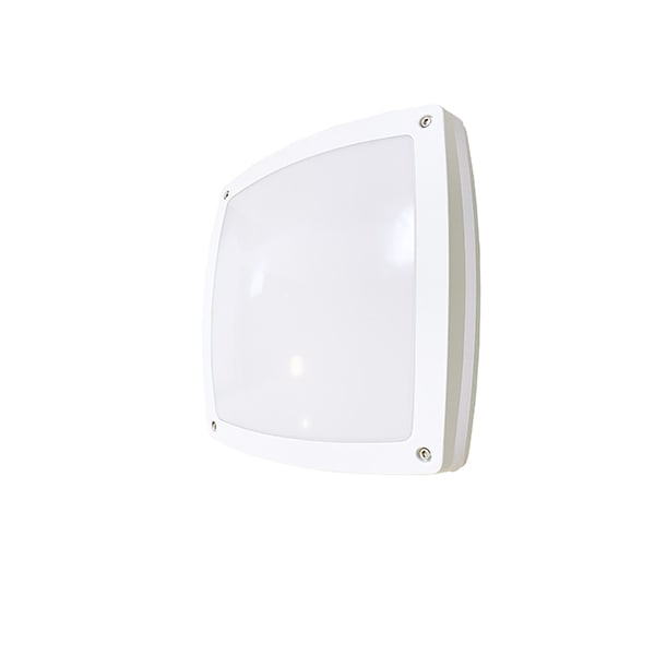 Cubispot - KORO HUBLOT CARRE IP54 20W 1862Lm 3000K + DETECTEUR HF - BLANC