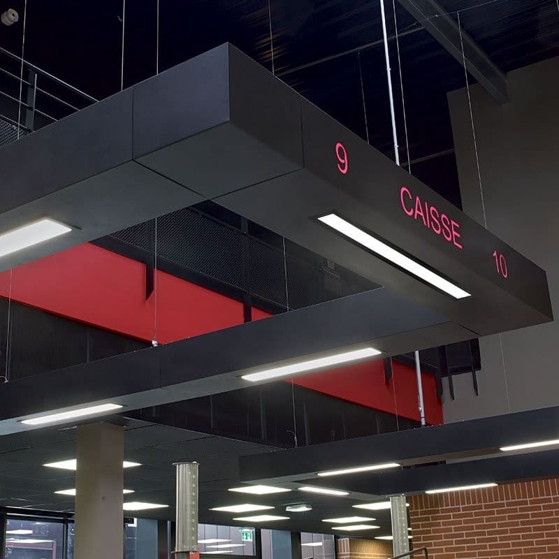 Cubispot - LINEA L.595 X l.68 25W 2699Lm 3000°K OPALE + ALIM NOIR