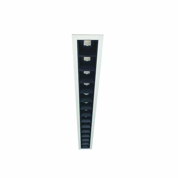 Cubispot - RECTA ENC. L580 IRC80 15W ON/OFF OPTIC METAL 2149LmW-D 50° 3000°K GRIS