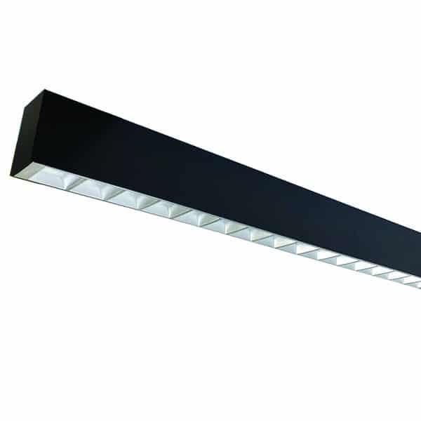 Cubispot - RECTA PLAF. L1200 IRC80 20W ON/OFF OPTIC METAL 3146LmW-D 50° 3000°K NOIR
