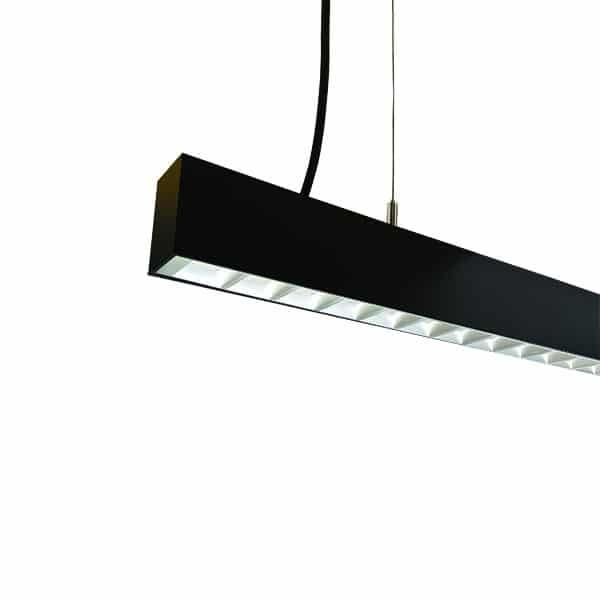 Cubispot - RECTA SUSP. L1200 IRC80 20W DALI OPTIC NOIR 2621LmWW-D 80° 3000°K NOIR