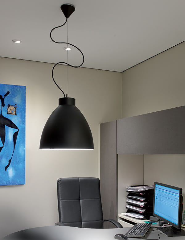 Cubispot - MEMBA IRC>80 NOIR EXT /BLC INT 40W 4471Lm 3500°K 37°+ ALIM + ADAPTATEUR