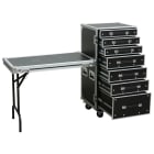 Monacor - Flightcase 19", rack, 7 tiroirs + table - PD-FA5