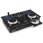 Monacor - Lecteur CD, double à plat CD/MP3/USB/BT amplifié avec mixeur - CDJ500