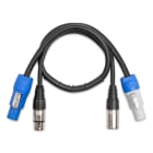 Monacor - Cordon combiné Power B - XLR mâle / Power A - XLR femelle 0.5 m - CX06-0.5