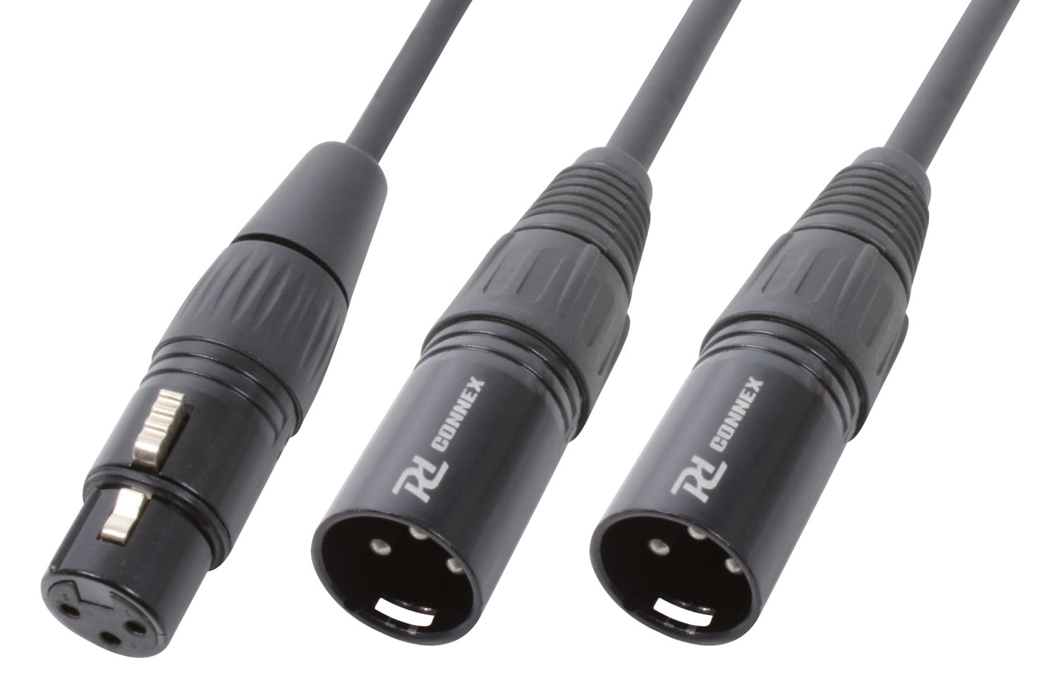 Monacor - Cordon audio XLR en Y, 1 x XLR femelle / 2 x XLR mâle, 0,5 m - CX140