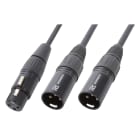 Monacor - Cordon audio XLR en Y, 1 x XLR femelle / 2 x XLR mâle, 0,5 m - CX140