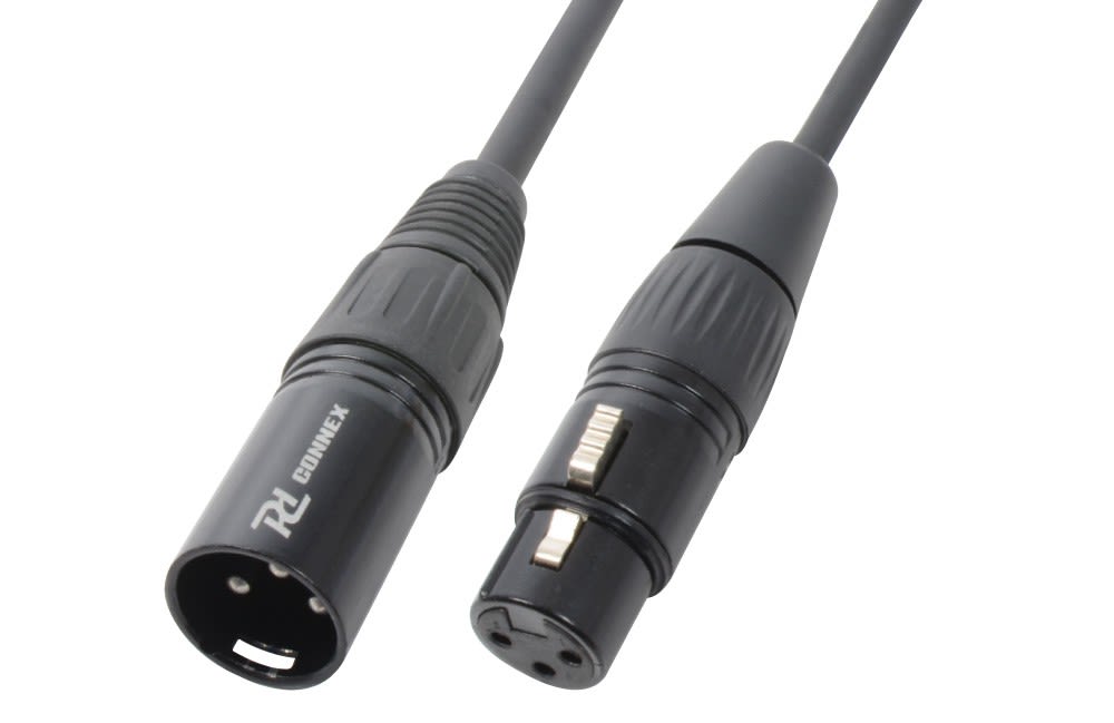 Monacor - Cordon audio XLR mâle / XLR femelle, 12 m, noir - CX36-12, HQ