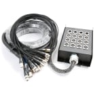 Monacor - Boitier de scène multipaire, Stage box, 12 entrées, 4 sorties XLR, 15 m - CX160