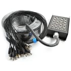 Monacor - Boitier de scène multipaire, Stage box, 16 entrées, 4 sorties XLR, 30 m - CX164