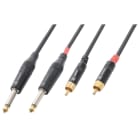 Sodel - Cordon audio 2 x jack 6,35 mâle mono / 2 x RCA mâle, 3 m - CX74-3