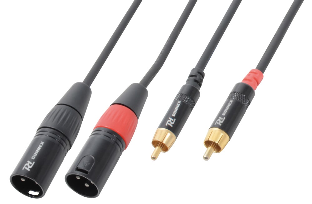 Monacor - Cordon audio 2 x XLR mâle / 2 x RCA mâle, 3 m - CX66-3