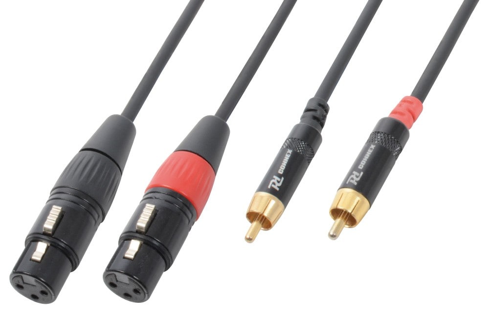 Sodel - Cordon audio 2 x XLR femelle / 2 x RCA mâle, 3 m - CX68-3