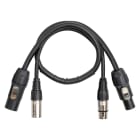 Monacor - Cordon combiné Power True1 - XLR M / Power True1 - XLR F 0,5m - CX07-0.5