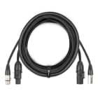 Monacor - Câble Powercon True1 Mâle-XLRF à Powercon True1 Femelle-XLRM 5,0m - CX07-5