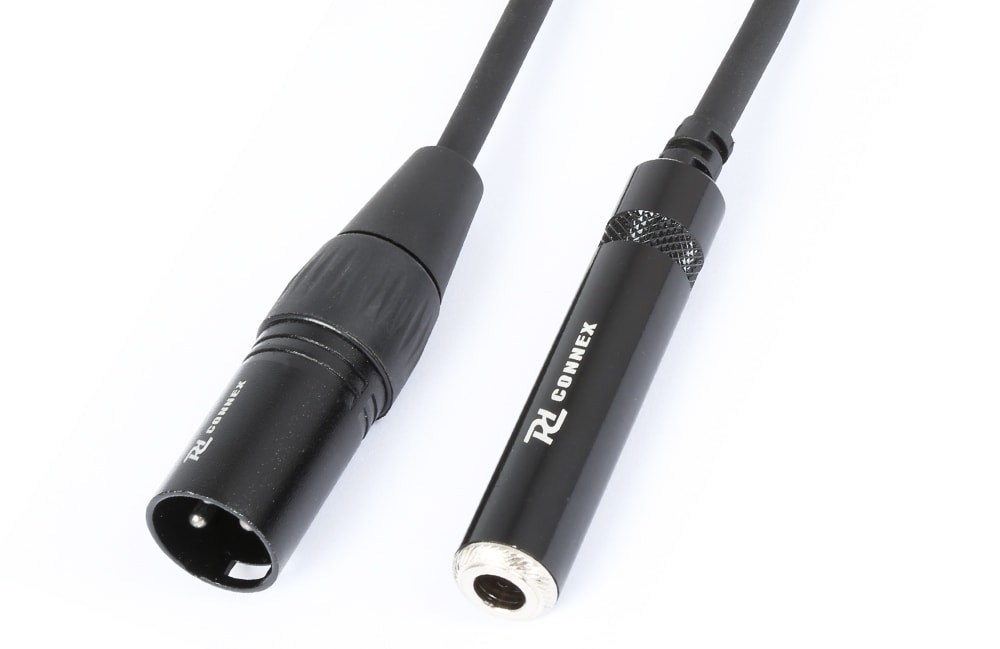 Monacor - Cordon audio XLR mâle / jack 6,35 femelle mono, 15 cm - CX130