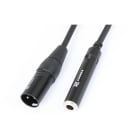 Monacor - Cordon audio XLR mâle / jack 6,35 femelle mono, 15 cm - CX130