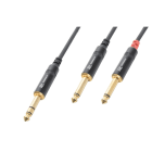Monacor - Cordon audio jack 6,35 mâle stéréo / 2 x jack 6,35 mâle mono, 6 m - CX76-6