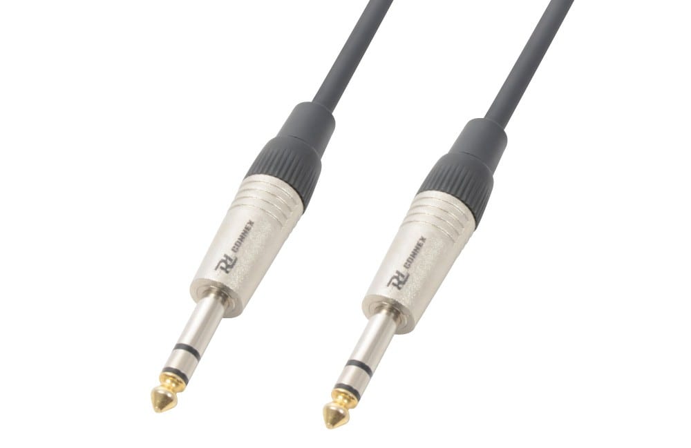 Sodel - Cordon audio jack 6,35 mâle stéréo / jack 6,35 mâle stéréo, 1,5 m - CX80-1