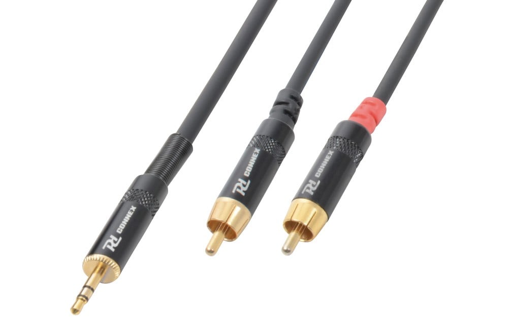 Sodel - Cordon audio jack 3,5 mâle stéréo / 2 x RCA mâle, 6 m - CX85-6