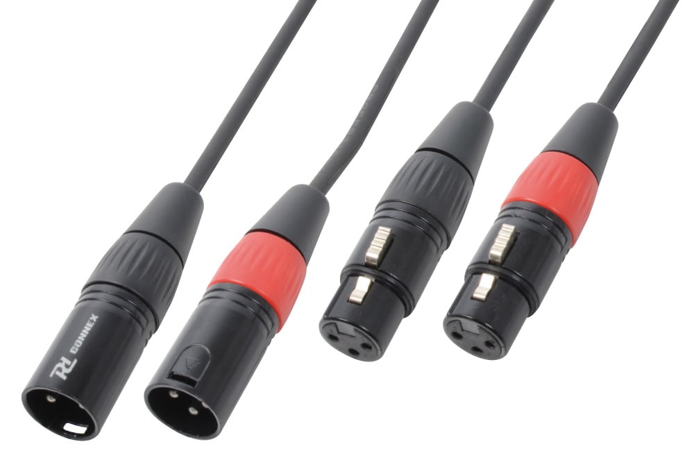 Monacor - Cordon audio 2 x XLR mâle / 2 x XLR femelle, 3 m - CX60-3
