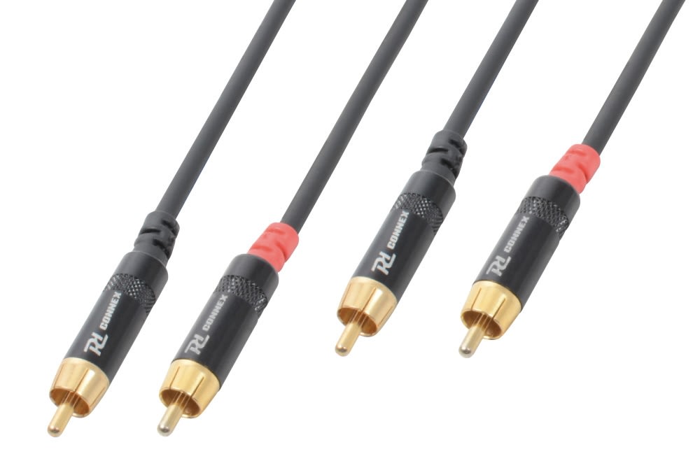 Monacor - Cordon audio 2 x RCA mâle / 2 x RCA mâle, 1 m - CX94-1