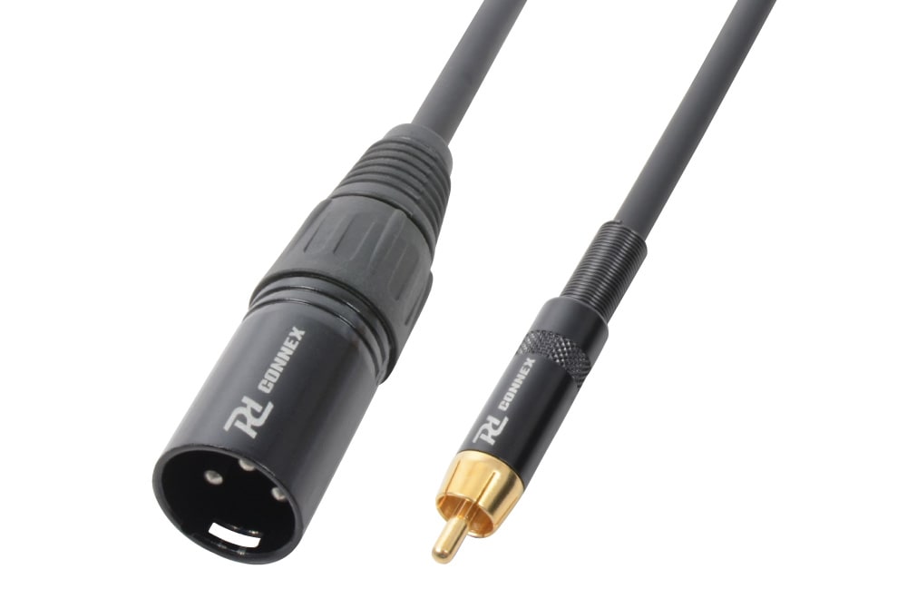 Monacor - Cordon audio XLR mâle / RCA mâle, 3 m - CX52-3