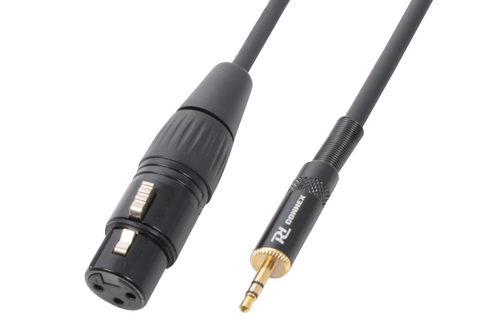 Monacor - Cordon audio XLR femelle / jack 3,5 mâle stéréo, 0,5 m - CX50-05