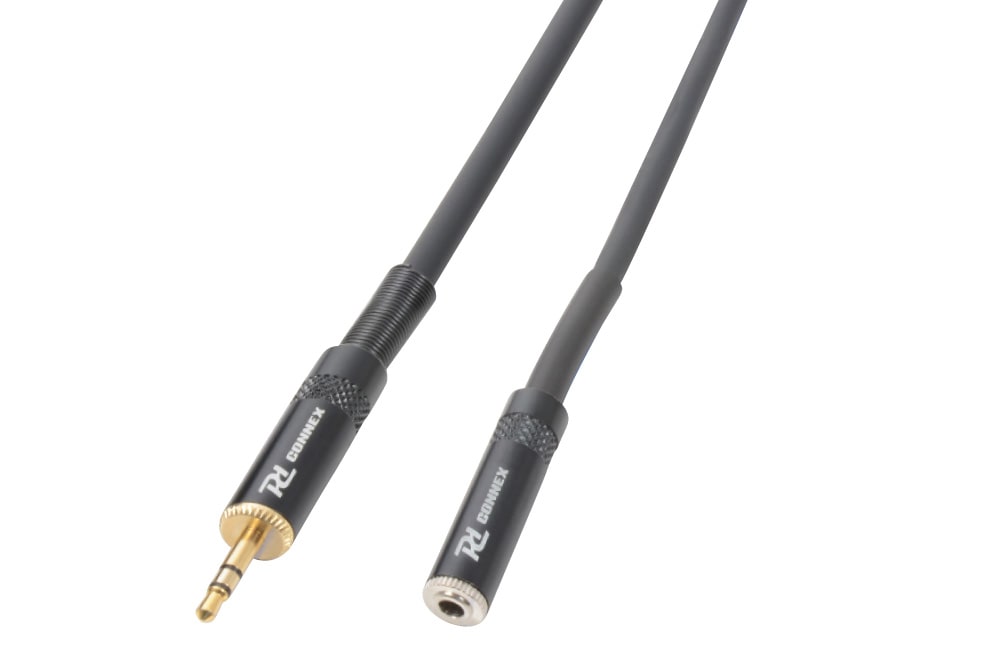 Monacor - Cordon audio jack 3,5 mâle stéréo / jack 3,5 femelle stéréo, 6 m - CX90-6