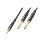 Sodel - Cordon audio jack 3,5 mâle stéréo / 2 x jack 6,35 mono, 3 m, HQ - CX86-3