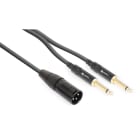 Monacor - Cordon audio XLR mâle / 2 x jack 6,35 mâle mono, 1,5 m - CX56-1