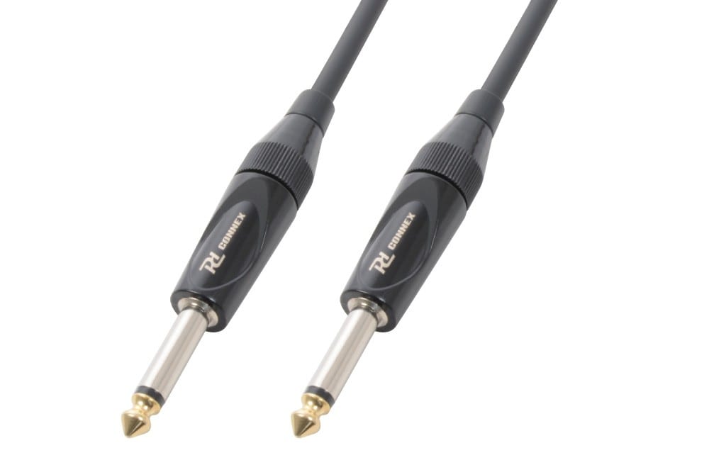 Sodel - Cordon guitare jack 6,35 mâle mono / jack 6,35 mâle mono, 6 m - CX118-6