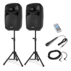 Sodel - Set enceintes 10", 600 W, micro + cordon, multimédia, effet lumineux - VPS102A