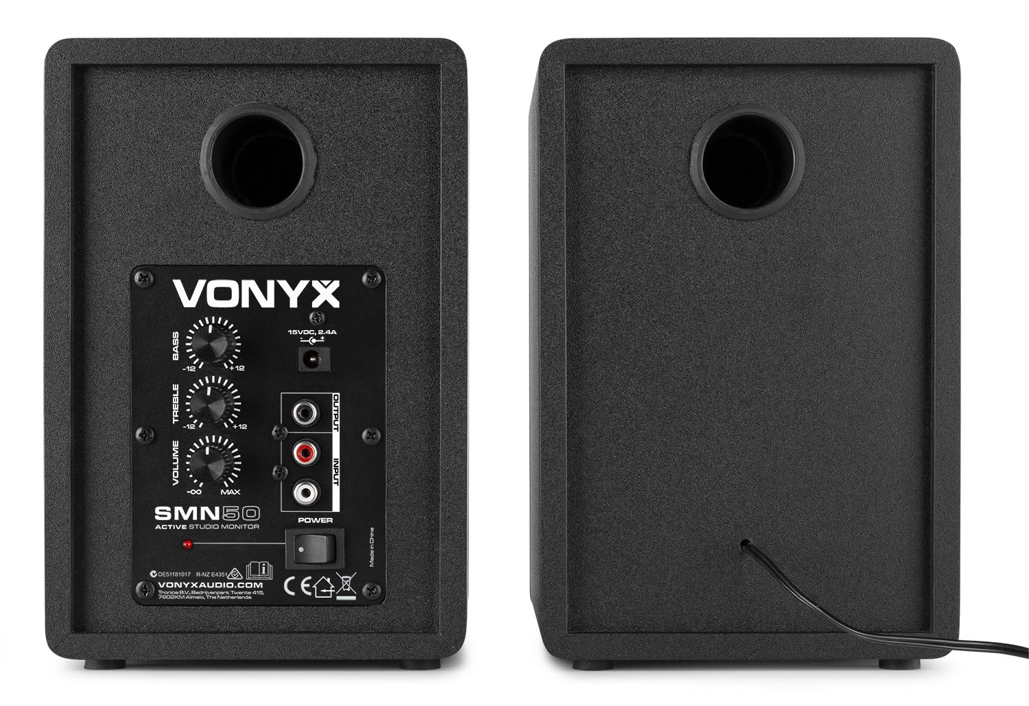 Vonyx SMN50B - Enceintes Monitoring - Paire d'enceintes de studio