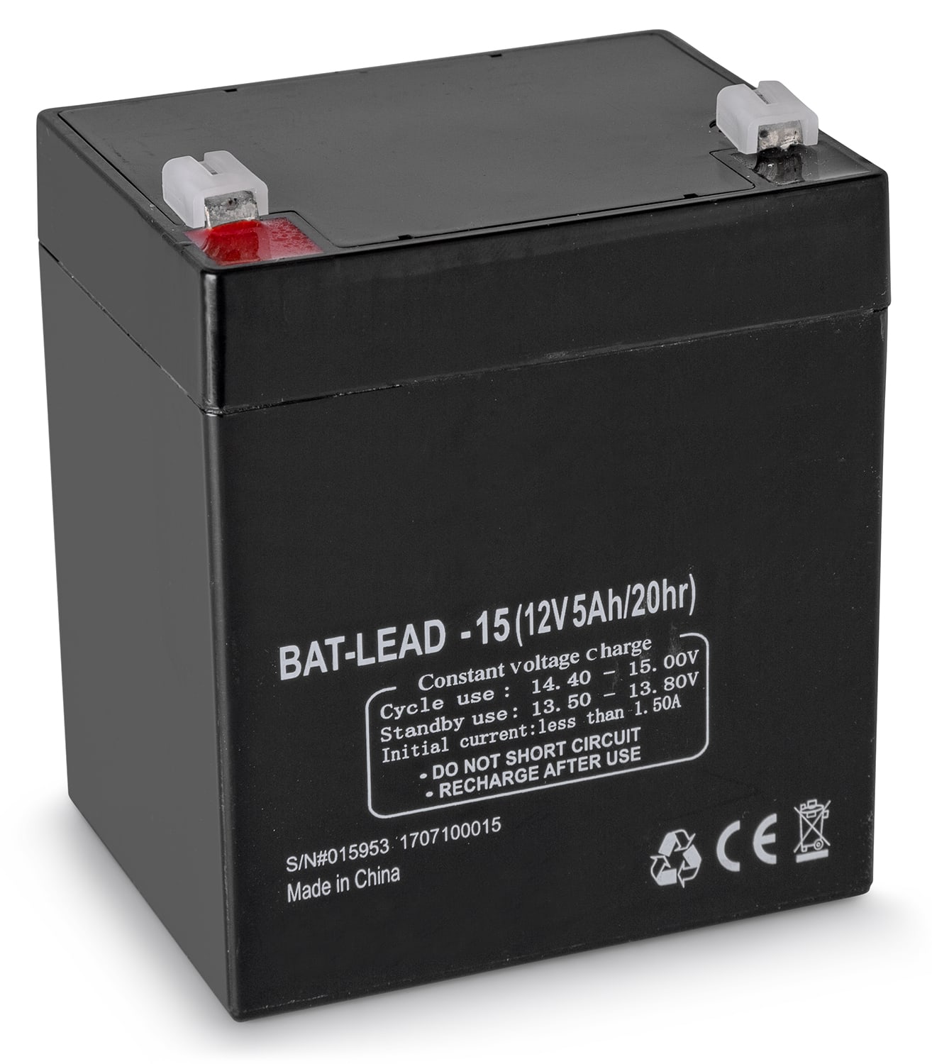 Monacor - Batterie / Accu au plomb, rechargeable, 12 V, 5 Ah