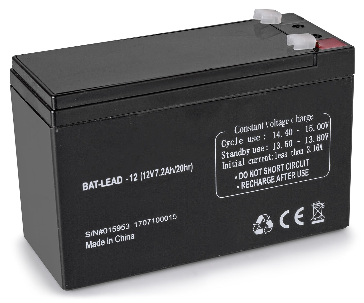 Monacor - Batterie / Accu, 12 V, 7,2 Ah