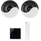 Monacor - Amplificateur 2 x 20 W avec 2 haut-parleurs 6,5", BT, USB - A50BSet