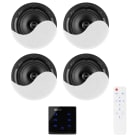 Monacor - Amp 4x20 W avec 4HP-A100BSet