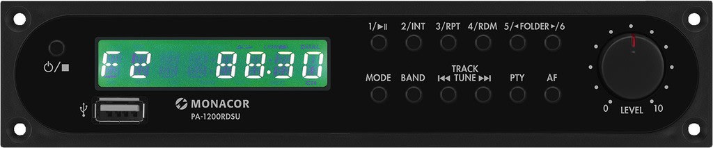 Monacor - Module Public adress, tuner FM/AM RDS avec interface USB, MP3
